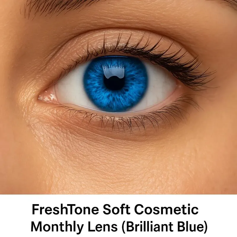 Freshtone Soft Cosmetic Monthly Lens (Brilliant Blue)