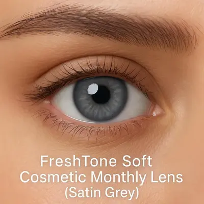 Freshtone Soft Cosmetic Monthly Lens (Satin Grey)