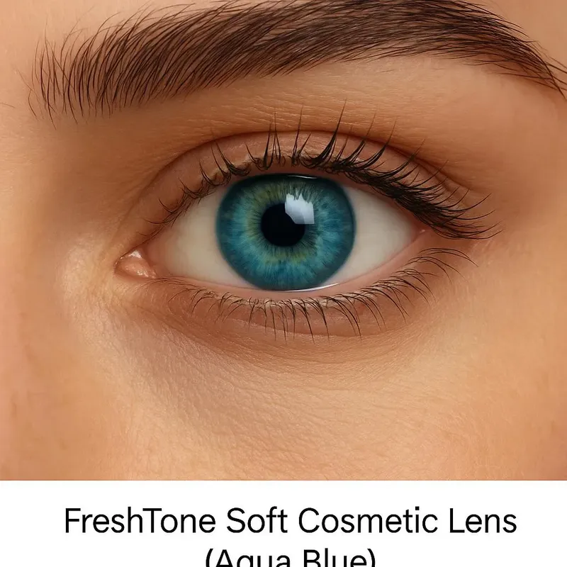 Freshtone Soft Cosmetic Monthly Lens (Aqua Blue)