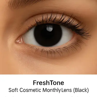 Freshtone Soft Cosmetic Monthly Lens (Black)