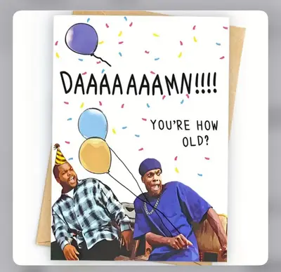 “You’re How Old?” Meme Birthday Card – 1pc Funny Greeting Card for Men & Women with Envelope – Hilarious Birthday Card