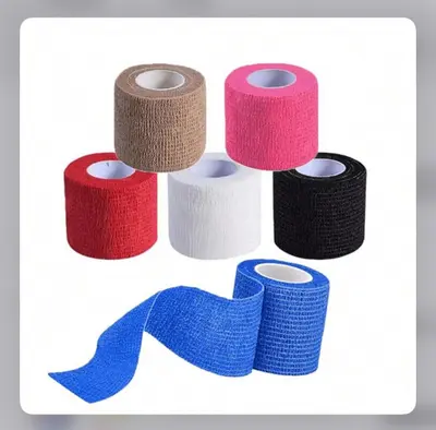 2 Inch x 5 Yards Self-Adhesive Cohesive Bandage – 6-Pack (Multicolor)