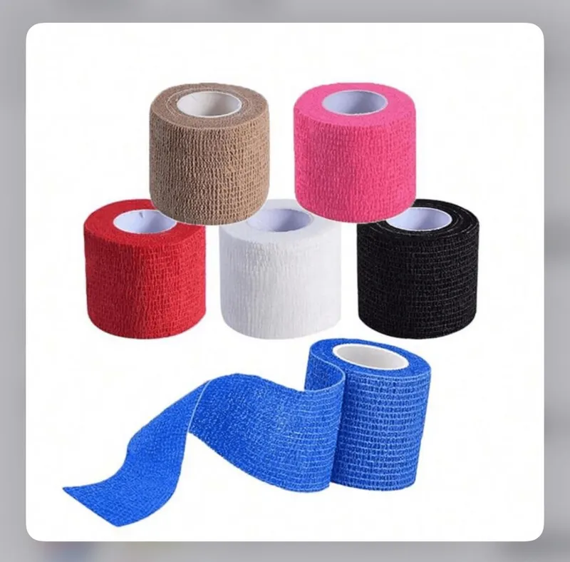 2 Inch x 5 Yards Self-Adhesive Cohesive Bandage – 6-Pack (Multicolor)
