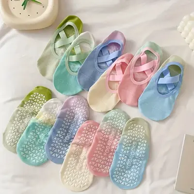 6 Pairs Assorted Colors Yoga & Pilates Socks