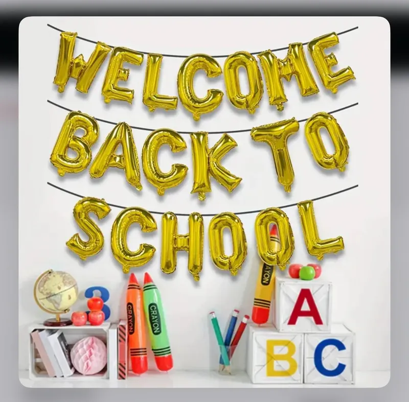 Back-to-School Balloon Decoration Set - Golden