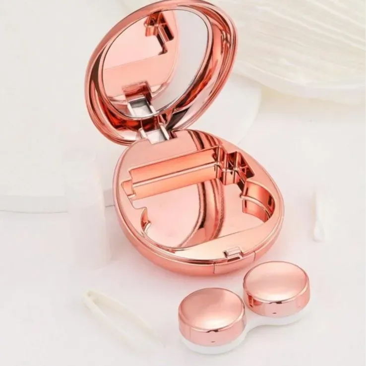 Contact Lens Box - Metal pattern (ٌRose Metal)