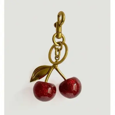 Glitter Cherry Bag Charm