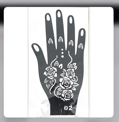 Henna Sticker Floral Design (No. 02)