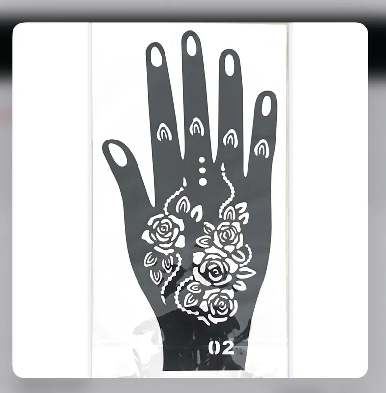 Henna Sticker Floral Design (No. 02)