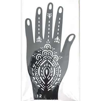 Henna Sticker Indian Geometric Pattern (No. 12)