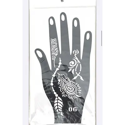 Henna Sticker Paisley & Leaf Pattern (No. 06)