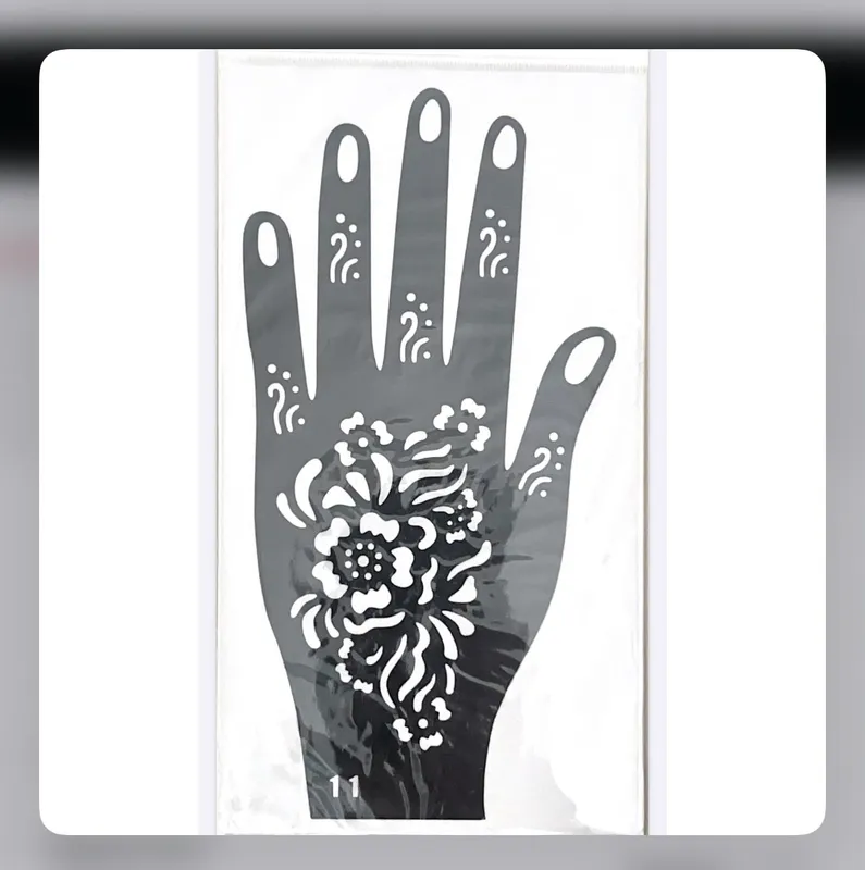 Henna Sticker Scattered Flowers & Soft Lines (No. 11)