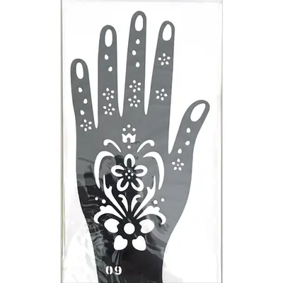 Henna Sticker Simple Royal Flower (No. 09)