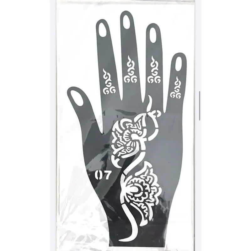 Henna Sticker Twisted Lotus Ornament (No. 07