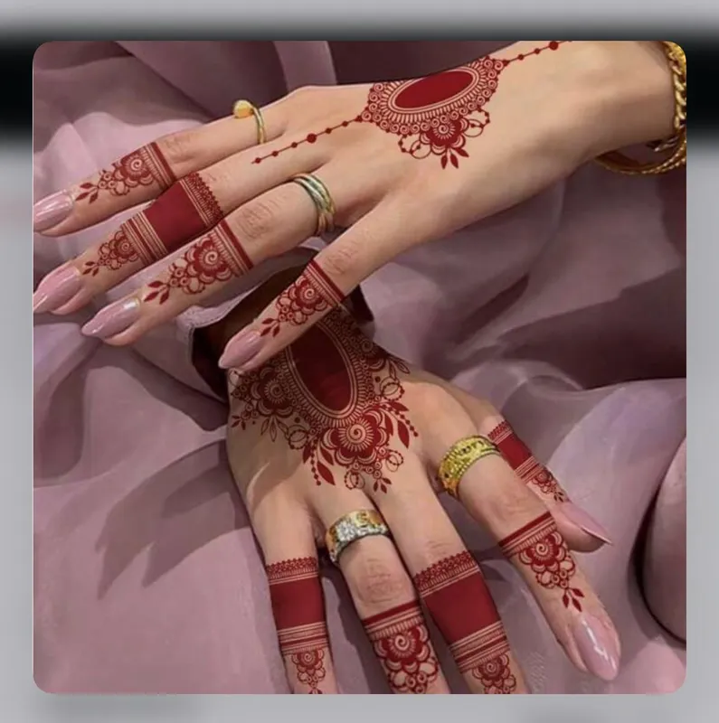 Henna Temporary Tattoo Sticker 1pc Large Size