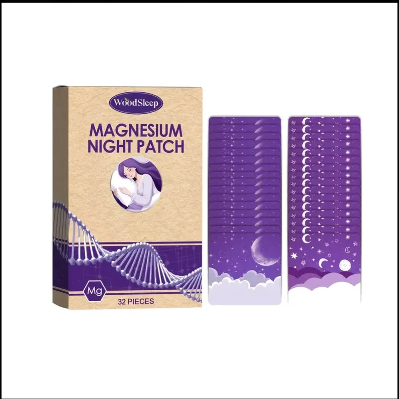 Lavender Magnesium Night Patches with Coconut Oil – Alcohol-Free, Moisturizing Sleep Aid with Refreshing Lavender Scent for Men & Women