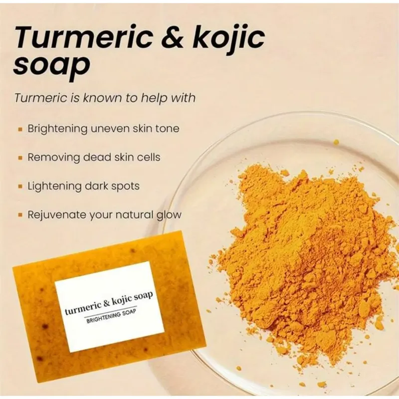 Lemon Turmeric Kojic Acid Soap – Handmade Brightening & Dark Spot Remover Bar