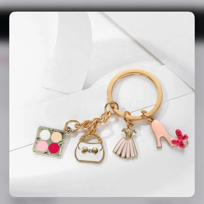 Mini Fashion Makeup & Accessories Theme Keychain