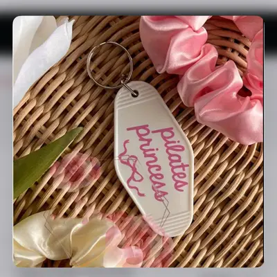 Pilates Princess Pink Keychain