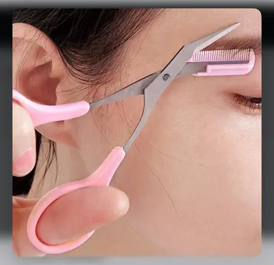 Precision Eyebrow Scissor with Built-in Comb