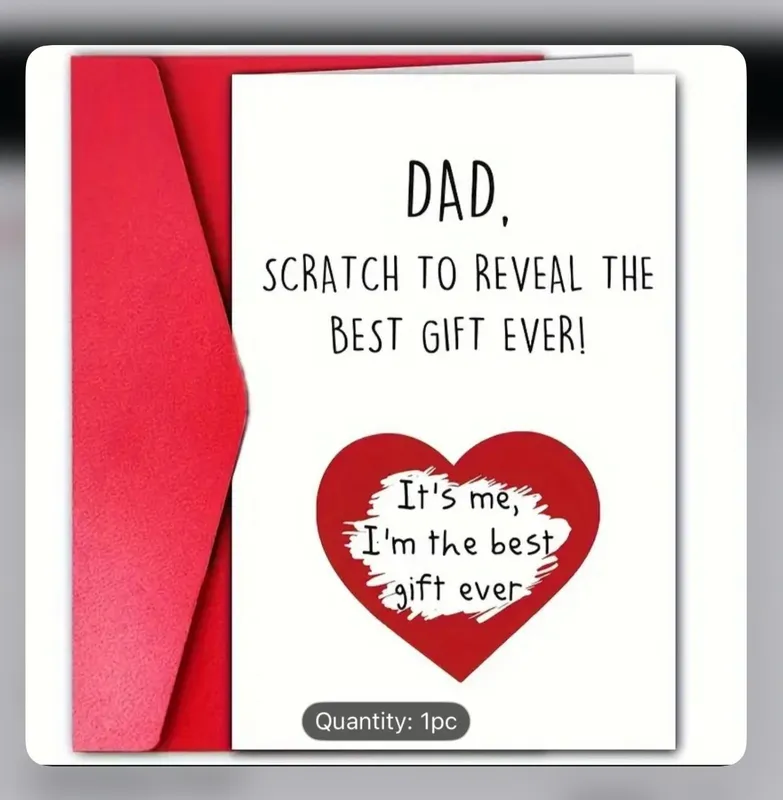 Scratch Reveal Father's Day Card – "I'm the Best Gift Ever"