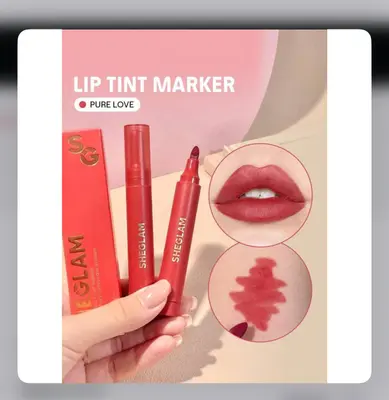 SHEGLAM Love Stained Lip Tint Marker – Bright Side Matte Pink – Long-Lasting, High Pigment