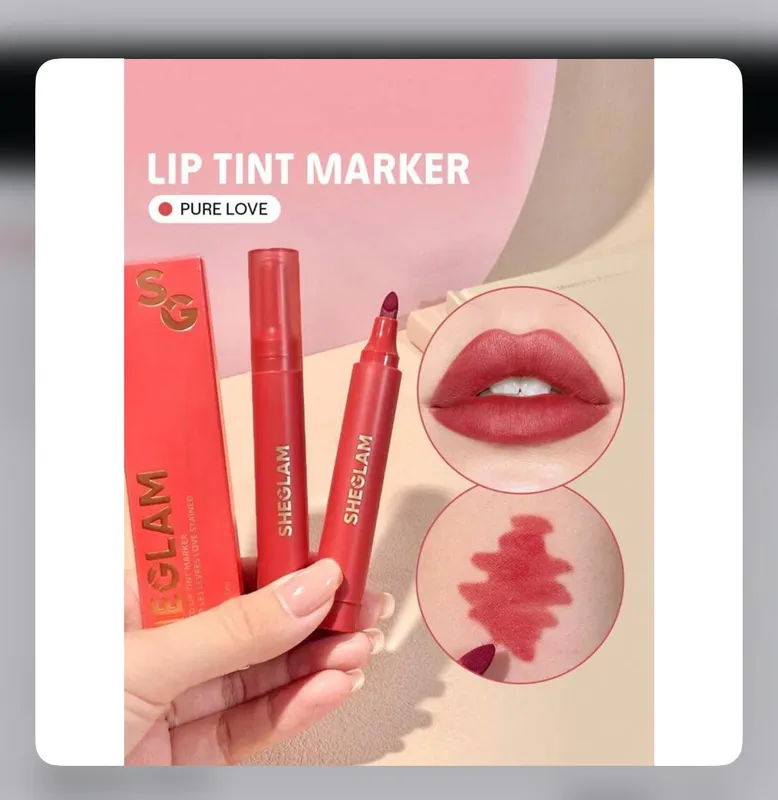 SHEGLAM Love Stained Lip Tint Marker – Bright Side Matte Pink – Long-Lasting, High Pigment