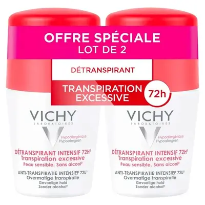 VICHY Intensive Roll On Deodorant Anti-Perspirant 72H Stress Resist - 2X50ml