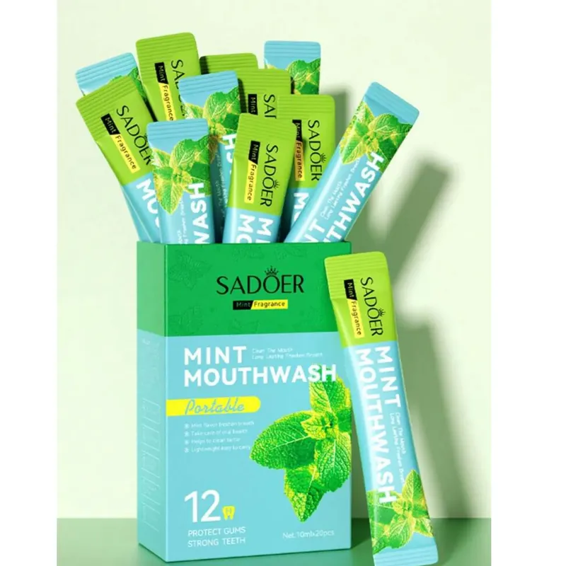 20pcs Fruit Flavored Mouthwash With Gift Box Clear Mint Flavor