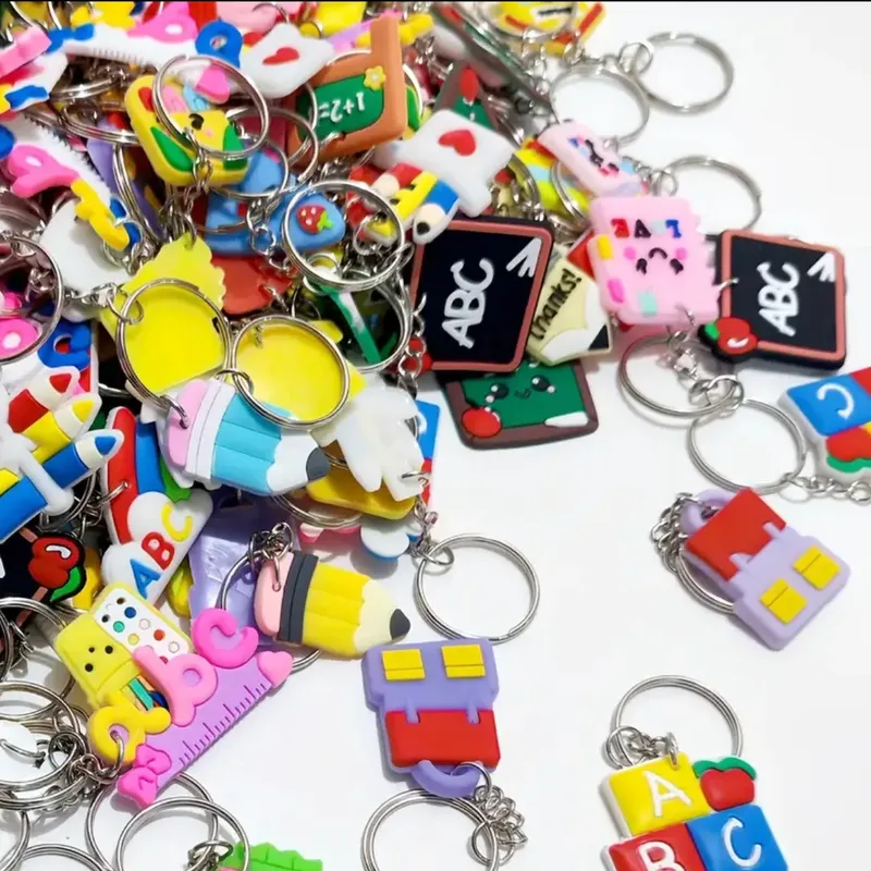24pcs Random Assorted Style Stationery Keychains.