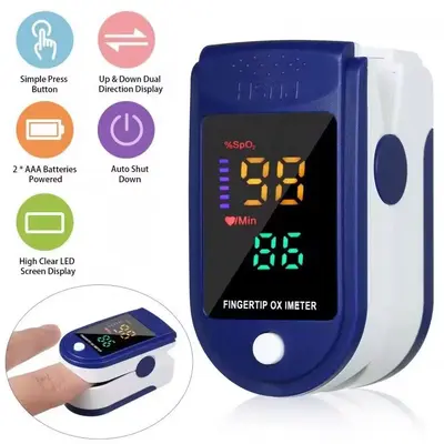 Adults Fingertip Pulse Oximeter Blood Oxygen Saturation Monitor Pulse Ox