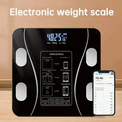Digital weight scale, connected to Mobile App , black