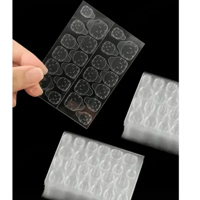 Double-Sided Nail Glue Stickers – 5 Sheets (120 pcs)