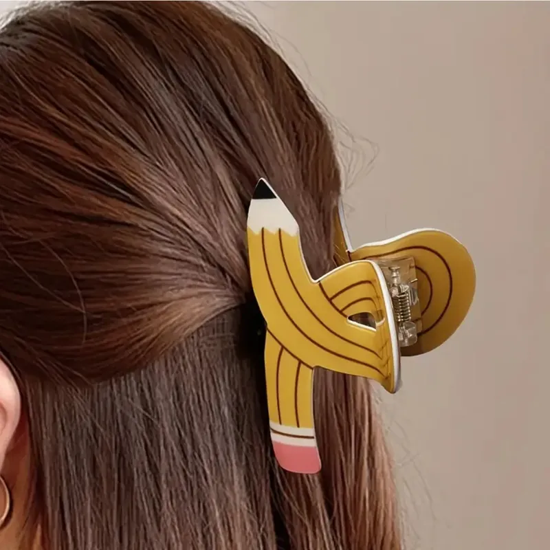 Hair Claw Clip for Women , Acrylic Pencil-Shaped