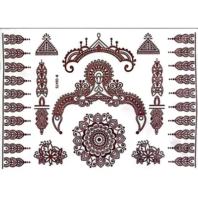 Henna Tattoo Stickers , 40 Shapes - W-0847S40