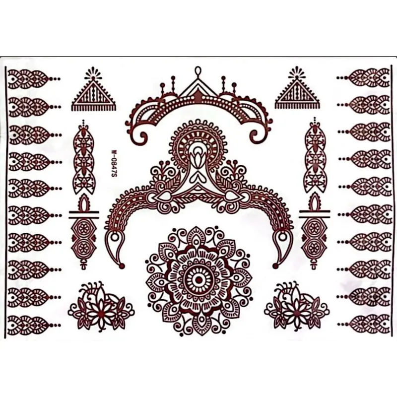 Henna Tattoo Stickers , 40 Shapes - W-0847S40