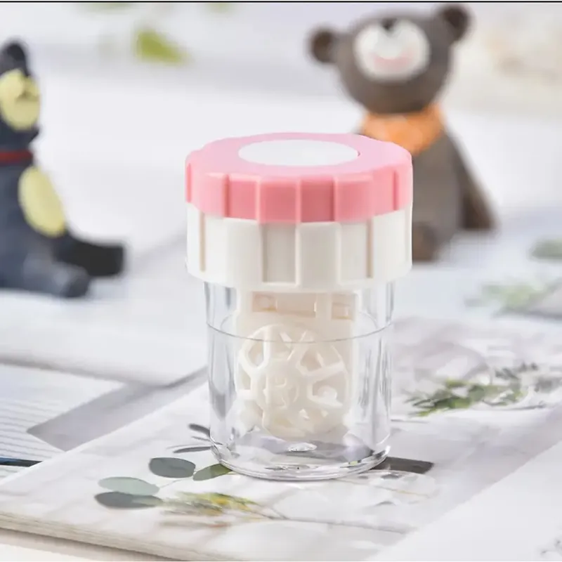 Manual Contact Lens Cleaner with Rotating Design