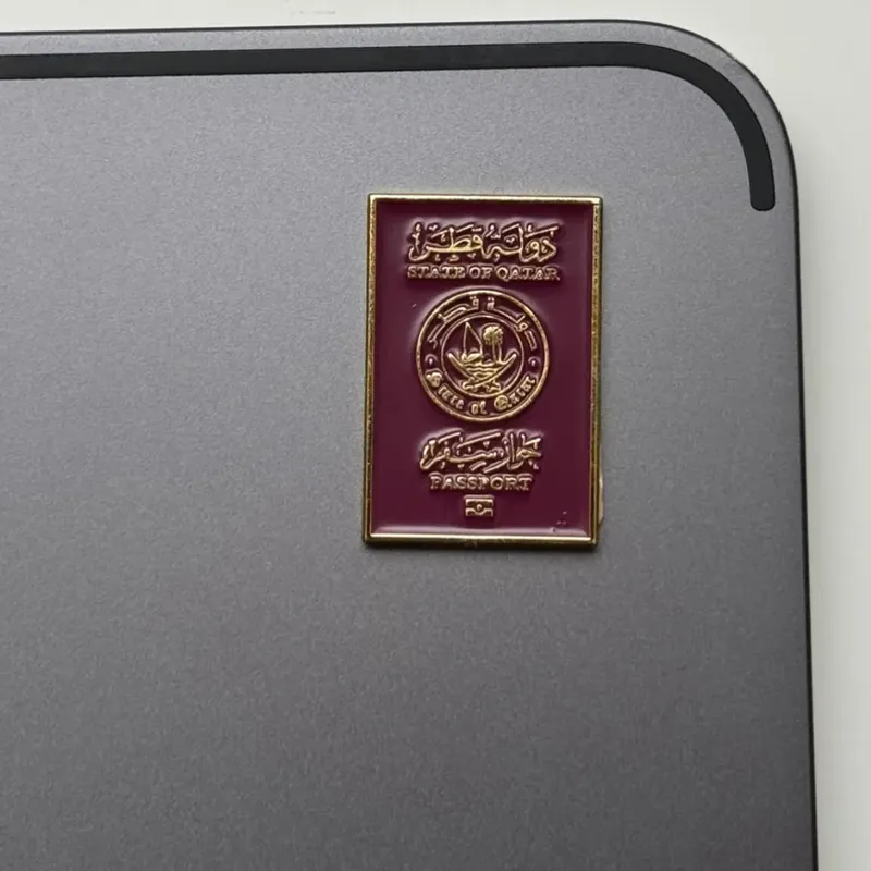 Qatar Passport 3D High Quality Metal Sticker for Mobile Phones & Laptops