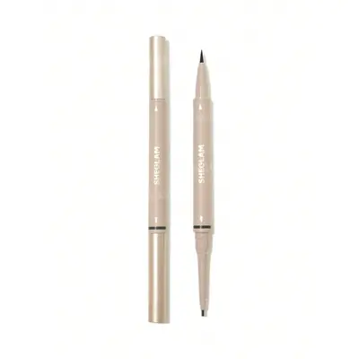 SHEGLAM Brows On Demand 2-in-1 Brow Pencil – Chocolate – Waterproof & Sweat-Proof Eyebrow Pen