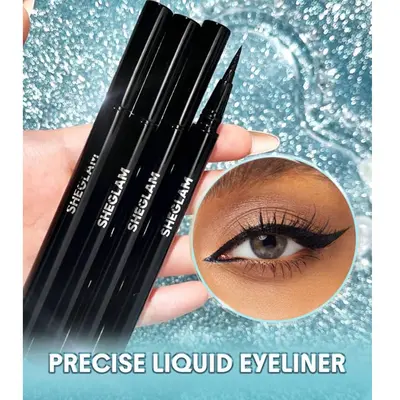 SHEGLAM Waterproof Liquid Eyeliner – Black | Long-Lasting, Matte, No Smudge Eye Makeup Pen