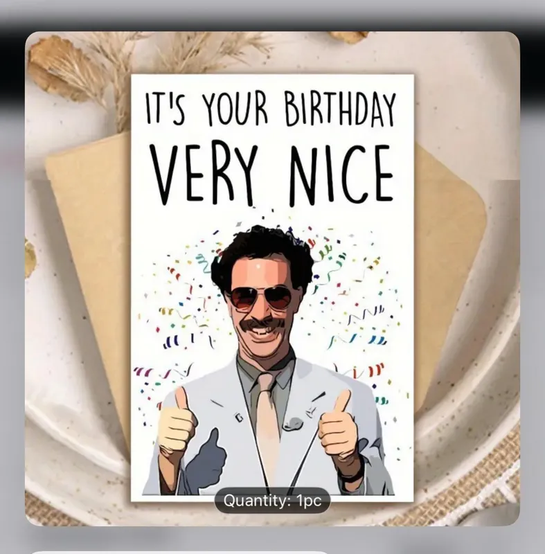 Borat Happy Birthday Card