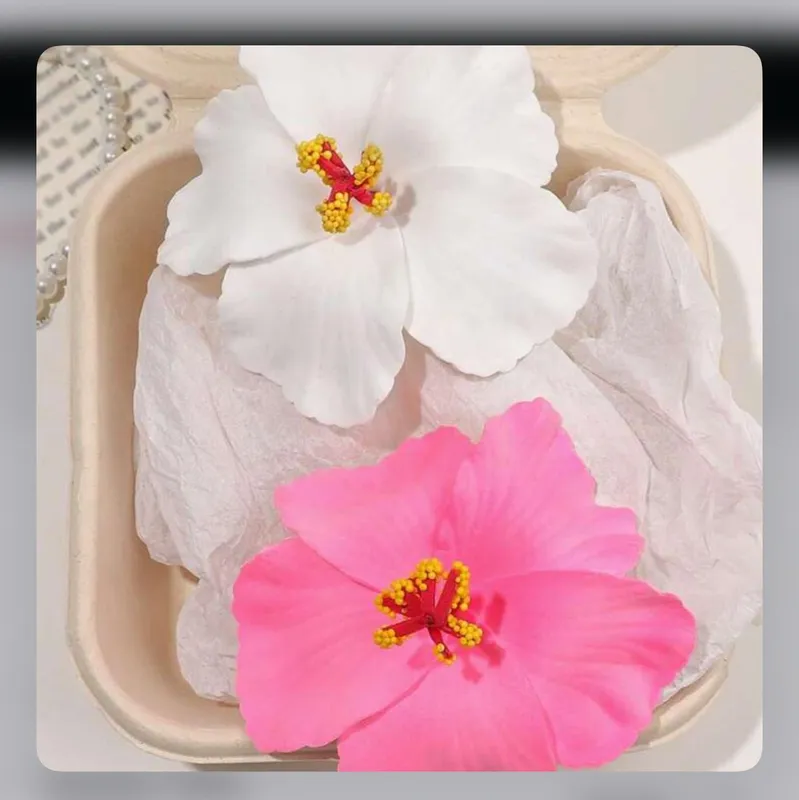 Hibiscus Flower Beach Hair Clip 2 PC