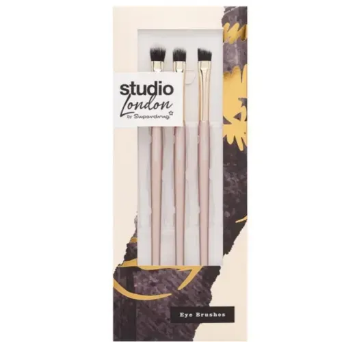 Studio London 3-Piece Eye Makeup Brush Set – Precision Eye Tools