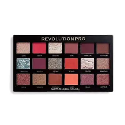 Revolution Pro Regeneration Eyeshadow Palette, Legendary, Matte & Shimmer Hues, 18 Shades Highly Blendable, Cruelty-Free,