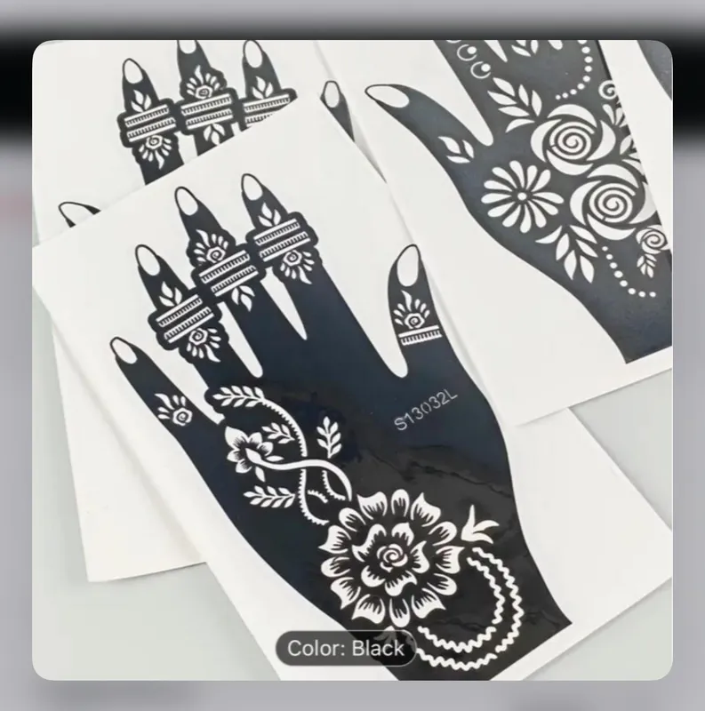 6 Ramadan & Eid Henna Tattoo Stickers