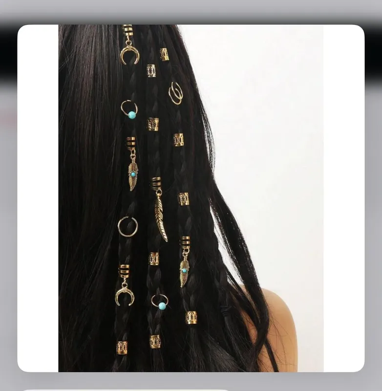 Braiding Rings & Charms Hair Accessories 31Pcs