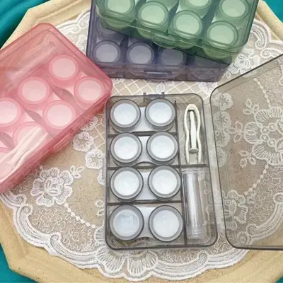 Travel Kit Portable Contact Lenses Box with Four Sets
