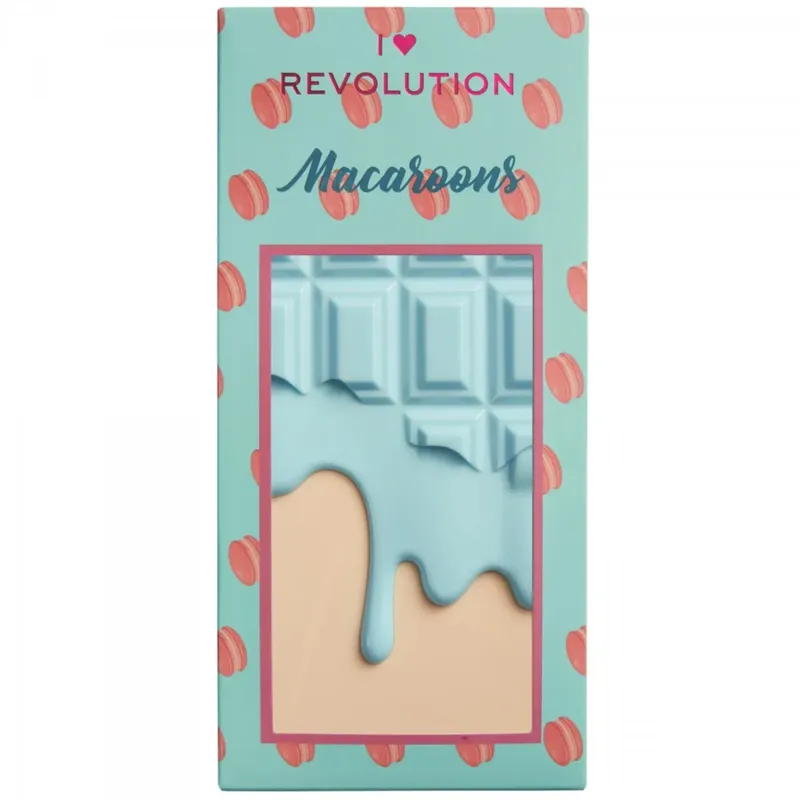 I Heart Revolution Macaroons Chocolate Eyeshadow Palette – 18-Color Dessert-Inspired Shades