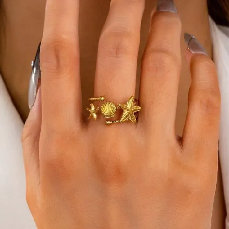 Beach Starfish Ring