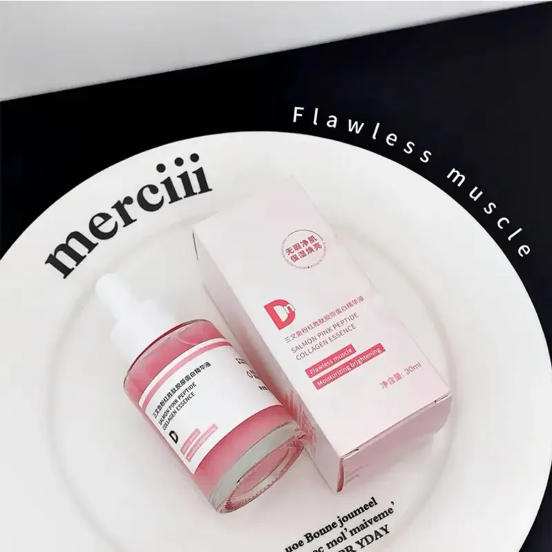 Salmon Pink Peptide Essence Serum - Collagen & DNA-Activated, Moisturizing